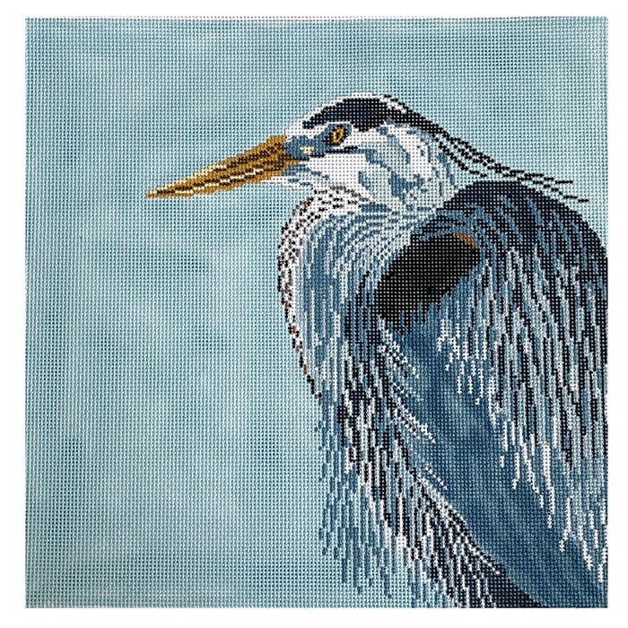 Great Blue Heron Square Pillow